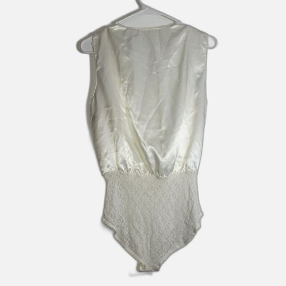 Vintage Lucie Ann Polyester Lace Bodysuit Medium - Picture 6 of 11